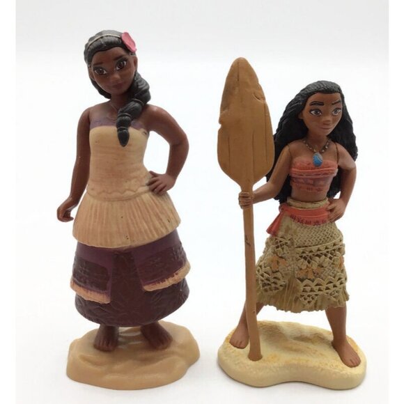 Disney 9 MOANA Figurine Lot Maui Hawk Tamatoa Te Ka Hei Hei Pua Sister Figures - Picture 10 of 14